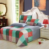 全棉床单单件 格子红蓝绿色 纯棉斜纹被单 宿舍上下铺 1.2-2.0米