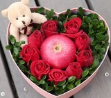 平安夜圣诞节礼物送花厦门鲜花速递鲜花店订花同城配送红玫瑰花盒