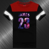 詹姆斯T恤篮球服23号球衣夏季短袖反光男生青少年学生装宽松衣服