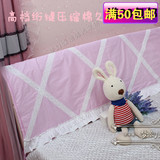韩式床头罩床头套床头软包盖巾 蕾丝粉色双面加棉层 可定制尺寸