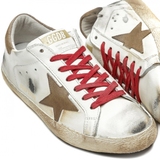 GGDB/Golden Goose 代购 米色红鞋带做旧  男女鞋 super star A31