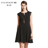 【新品】ELLASSAY歌力思2016春装连衣裙气质包肩袖修身高端中裙