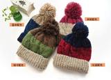 韩版儿童帽男女童冬帽毛线针织帽中大童冬季帽子手工毛线保暖帽