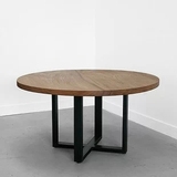 新款美式铁艺咖啡桌椅组合可升降茶几做旧小圆桌复古全实木小茶几