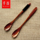 日式ZAKKA创意餐具冰淇淋蜂蜜甜品勺咖啡搅拌勺 绕线长柄小木勺子