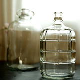 高端北欧式简约艺术吹制双耳透明玻璃花瓶酒瓶样板间装饰品摆件