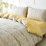 床上用品4件套纯棉 简约被罩床笠春秋薄款双人1.8m四件1.2米三件