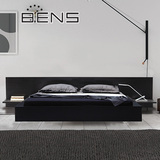 BENS奔斯现代板式床板式烤漆双人床榻榻米床1.5米小户型床包邮701