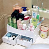 卫生间浴室洗手台新款白色防水护肤化妆品收纳盒宿舍梳妆台整理盒