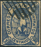 玻利维亚1867年/盖销票/再版/单张1枚外国邮票ED