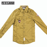 JEEP吉普专柜同款男装 纯棉纯色修身时尚百搭长袖衬衫NW14WH023