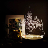 创意3D立体小夜灯床头灯LED台灯生日礼物城堡天空之城喂奶灯包邮
