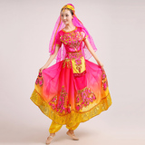2016新款少数民族维吾尔族新疆舞蹈服装舞台演出服套装印度舞女装