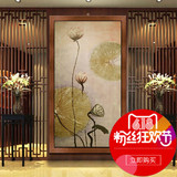 雅饰手绘油画东南亚风格新中式玄关走廊过道装饰画挂画抽象画壁画