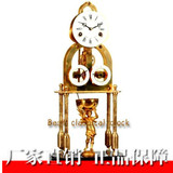 欧式带日月骨架钟表|仿古机械纯铜座钟|整点报时样板间摆设|台钟