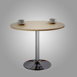时尚洽谈桌休闲桌子 简约现代钢化玻璃圆形餐桌小圆桌餐台椅组合