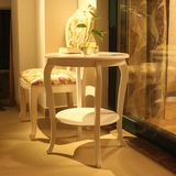 欧式沙发边桌简约现代时尚小茶几边几角几电话几小圆桌咖啡桌白色
