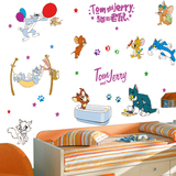 墙贴 童装店儿童房幼儿园汤姆和杰瑞猫和老鼠Tom and Jerry贴纸画