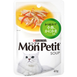 【猫用品专卖】日本Monpetit妙鲜包鲜味汤羹 小鱼加鲣鱼 40g