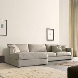 现代简约布艺沙发组合转角可拆洗北欧宜家小户型羽绒乳胶沙发
