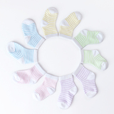 新生婴儿棉袜男女宝宝袜儿童纯棉条纹长筒袜1-3岁春夏薄款袜子