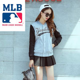 2015秋冬季新款MLB棒球服韩版女字母洋基队外套男女情侣运动上衣