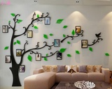 画创意水晶亚克力相框照片树3d立体墙贴沙发背景客厅电视卧室装饰
