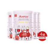丹麦原装进口有机麦蔻/Moohko一段婴幼儿奶粉800g 0-6个月 4罐装