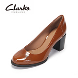 clarks正装 圆头粗跟皮面高跟鞋 女鞋 Tarah Sofia 2015秋季新品