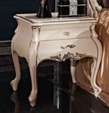 欧式床头柜组合家具新古典收纳柜实木雕花床头柜简约现代奢华美式