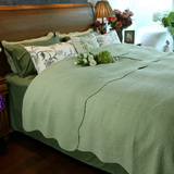 出口 全棉 绗缝被 夏凉被 空调被 床盖 床罩三件套 100%全棉