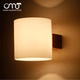 简约现代北欧艺术灯创意实木LED客厅卧室灯过道阳台墙床头灯壁灯