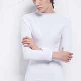 JZRLI2016秋冬新款半高领纯棉弹力修身长袖T恤女打底衫JT152A
