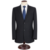 都华仕男士西服套装黑色韩版修身藏蓝色商务工作职业西装宽松大码