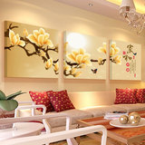 客厅装饰画现代简约沙发背景墙画餐厅挂画三联壁画无框画家和富贵
