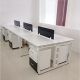 上海6人办公桌组合员工位职员办公桌卡座钢架简约现代个性办公桌