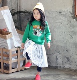 韩国童装男童女童春秋季新款全棉卫衣儿童中小童卡通高弹力打底衫