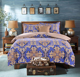 棉质巢冬季温馨简雅复古北欧美式床上用品四多件套件纯棉床单被套