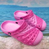2016夏季新款洞洞鞋迪特二代女士花园鞋圆孔沙滩鞋透气凉鞋梅红色