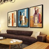 毕加索名画欧式装饰画客厅现代抽象三联画挂画背景墙壁画油画墙画