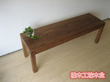 日式简约现代纯实木长凳白橡木创意胡桃木色床尾凳换鞋长条凳家具