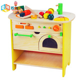 仿真厨房厨柜玩具2-3-5-6岁女孩木制做饭灶台烹饪儿童过家家套装