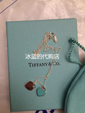 【预定】日本代购蒂芙尼Tiffany2014新品925银双心形迷你挂件蓝色