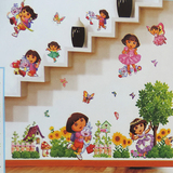 3d立体墙贴可爱卡通朵拉装饰墙贴幼儿园教室儿童房墙贴画特价包邮