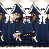 OLITA洛丽塔洋装 莱茵河的帆影夏日海军服学院风日常cos公主裙