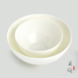 瑞玖 唐山骨瓷碗纯白英碗米饭碗汤碗骨质瓷陶瓷碗餐具家用瓷碗