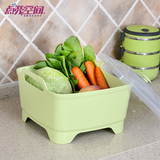 厨房收纳食品杂粮碗筷餐具收纳盒蔬菜置物架塑料桌面收纳盒带盖