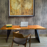 电脑桌台式实木l办公桌组装双人办公家具桌子家用简约现代老板桌