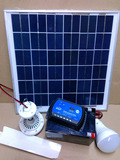 太阳能板光伏发电系统家用停电应急12V蓄电池控制器LED灯泡吊扇