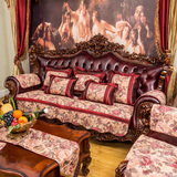 新婚礼品欧式沙发垫沙发坐垫靠背巾新古典四季通用红色喜庆中式奢